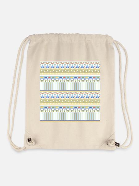 Egyptian Pattern IX - Stanley/Stella Recycled Gym Bag - natural
