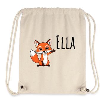 Fuchs - Mein Name ist Ella - Süßes Waldtier - Stanley/Stella recycelter Gym Bag - Naturweiß - Vorne