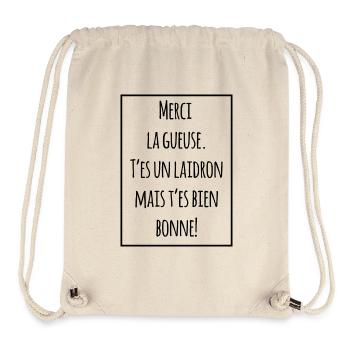Réplique Les visiteurs Jacouille - Sac à cordon recyclé Stanley/Stella - blanc naturel - Devant
