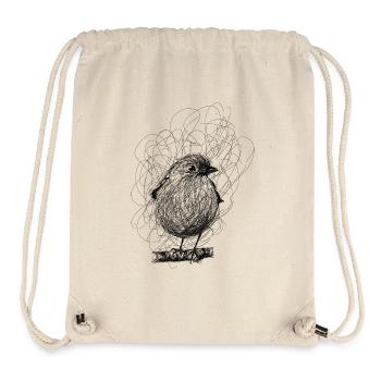 Rotkehlchen - Stanley/Stella recycelter Gym Bag - Naturweiß - Vorne