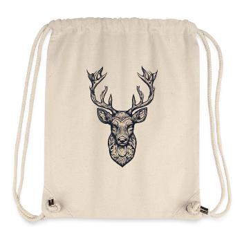 Cerf / Buck / Animal / Sauvage / Forêt / Sauvage - Sac à cordon recyclé Stanley/Stella - blanc naturel - Devant