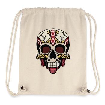 Skull - Heavy Metal Hardcore - Art Design - Stanley/Stella recycelter Gym Bag - Naturweiß - Vorne