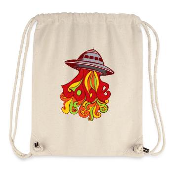 UFO Love retro sixties Kinder bunt lustig - Stanley/Stella recycelter Gym Bag - Naturweiß - Vorne