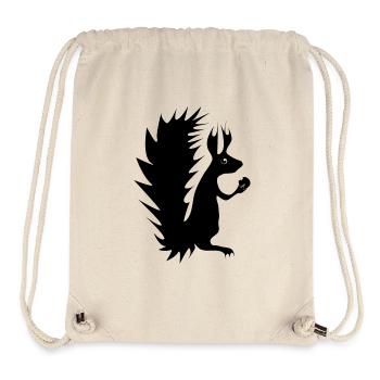 lustiges Eichhörnchen mit Nuss Herbst Wald sammeln - Stanley/Stella recycelter Gym Bag - Naturweiß - Vorne