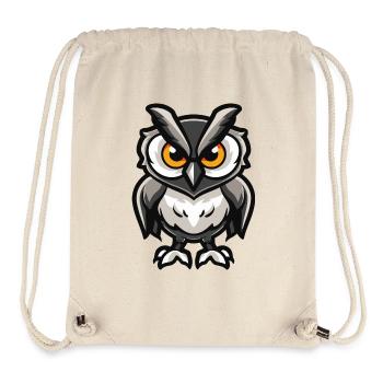 eule comic - Stanley/Stella recycelter Gym Bag - Naturweiß - Vorne