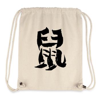 Ratte - Chinesisch / TIERKREISZEICHEN - Tusche - Stanley/Stella recycelter Gym Bag - Naturweiß - Vorne