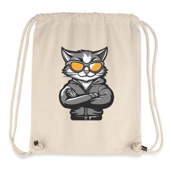 Cat Comic Cool - Stanley/Stella Recycled Gym Bag - natural - Front