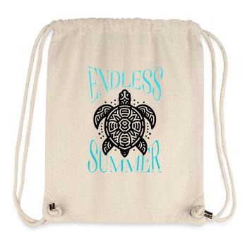 Tortue de mer tropicale - Sac à cordon recyclé Stanley/Stella - blanc naturel - Devant