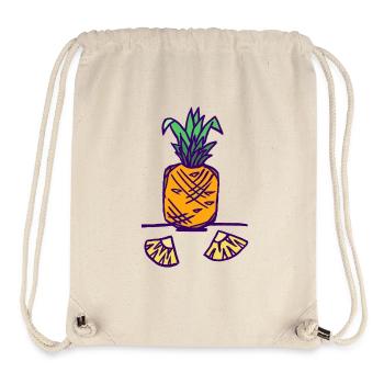 Ananas mit Scheiben - Stanley/Stella recycelter Gym Bag - Naturweiß - Vorne