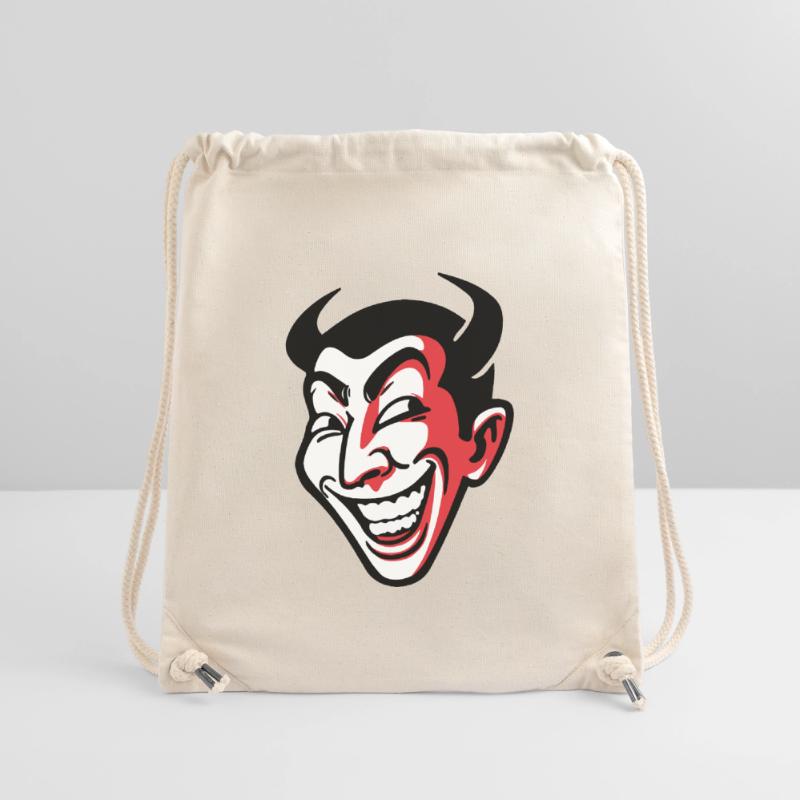 Conception expressive de visage comique souriant Sac à cordon recyclé Stanley/Stella