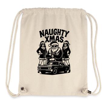 Naughty Xmas Santa Pimp Auto Chicks - Stanley/Stella recycelter Gym Bag - Naturweiß - Vorne
