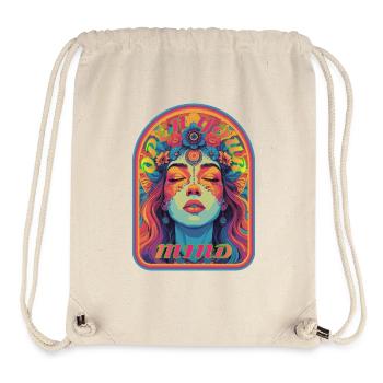 Kandi EDM Open Your Mind Psychedelische Blüte - Stanley/Stella recycelter Gym Bag - Naturweiß - Vorne
