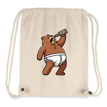 Bier Bärlin Bär Unterhose Suff Berlin Party  - Stanley/Stella recycelter Gym Bag - Naturweiß - Vorne