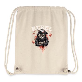 Rebel Cat - Stanley/Stella Recycled Gym Bag - natural - Front