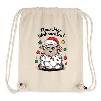 Schaf Flauschige Weihnachten Schäfer lustig  - Stanley/Stella recycelter Gym Bag - Naturweiß - Vorne