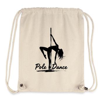 Silhouette de danseuse en barre pour danse au poteau - Sac à cordon recyclé Stanley/Stella - blanc naturel - Devant