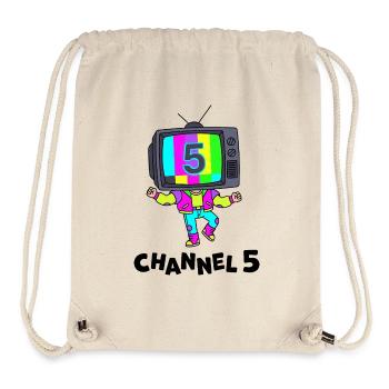 Channel 5 Retro TV Birthday - Stanley/Stella Recycled Gym Bag - natural - Front