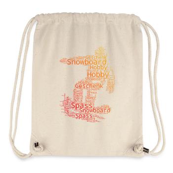 Puristisches Snowboard Thema - Stanley/Stella recycelter Gym Bag - Naturweiß - Vorne