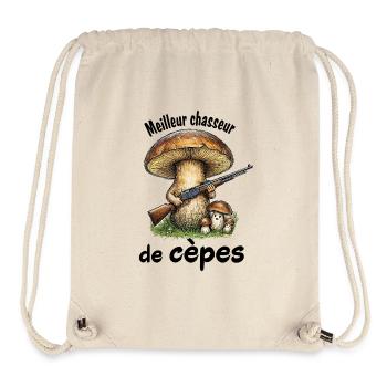 Meilleur chasseur de cèpes - Sac à cordon recyclé Stanley/Stella - blanc naturel - Devant