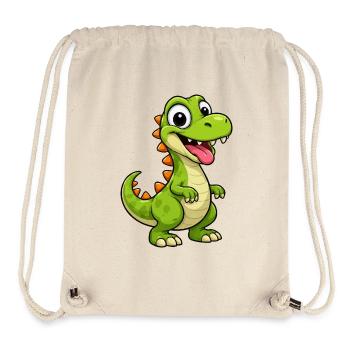 Fröhlicher Dino mit Zacken - Stanley/Stella recycelter Gym Bag - Naturweiß - Vorne
