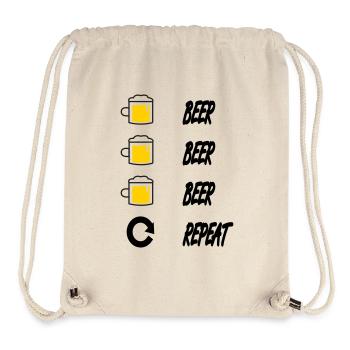 Bière, bière, répétition - Sac à cordon recyclé Stanley/Stella - blanc naturel - Devant