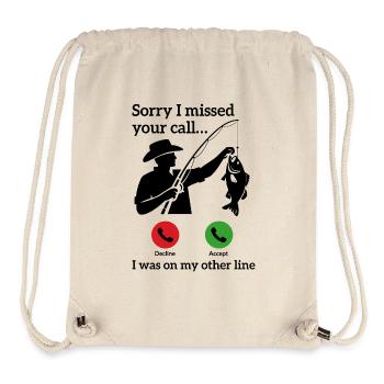 Angeln Ruft Retro Vintage Angler Spruch Design - Stanley/Stella recycelter Gym Bag - Naturweiß - Vorne