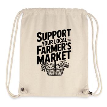 Support Your Local Farmer's Market - Stanley/Stella Recycled Gym Bag - natural - Front