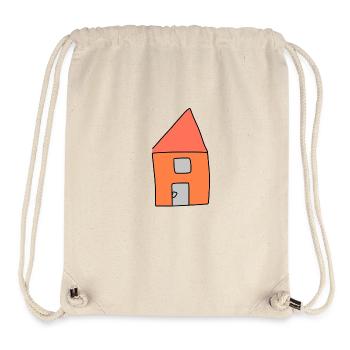 Haus Symbol Wohnen rot - Stanley/Stella recycelter Gym Bag - Naturweiß - Vorne