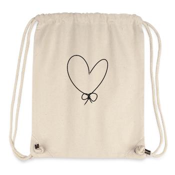 Herz Schleife Symbol - Stanley/Stella recycelter Gym Bag - Naturweiß - Vorne