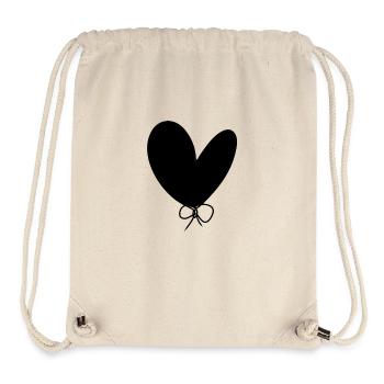 Schleife Herz Symbol - Stanley/Stella recycelter Gym Bag - Naturweiß - Vorne
