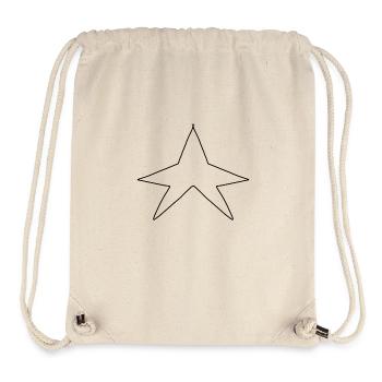 Symbole en forme d’étoile - Sac à cordon recyclé Stanley/Stella - blanc naturel - Devant