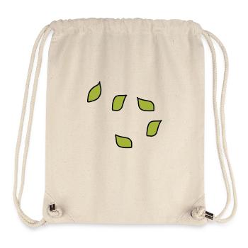 Arbre à motif de feuilles vertes - Sac à cordon recyclé Stanley/Stella - blanc naturel - Devant