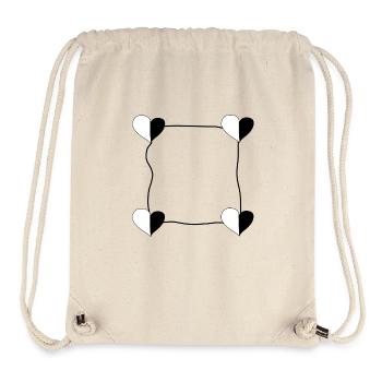 vier herzen rahmen - Stanley/Stella recycelter Gym Bag - Naturweiß - Vorne