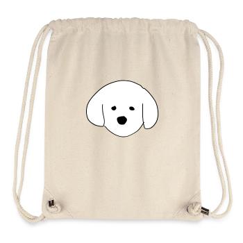 Hund Haustier tier symbol form kopf - Stanley/Stella recycelter Gym Bag - Naturweiß - Vorne
