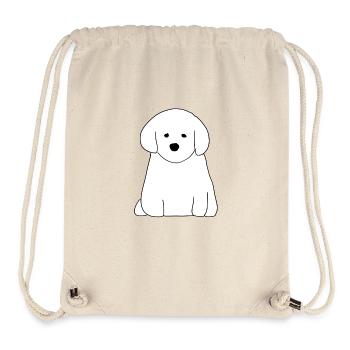 Hund Haustier tier symbol form - Stanley/Stella recycelter Gym Bag - Naturweiß - Vorne