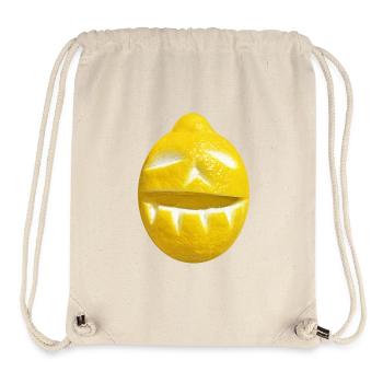 lemon - funny - lemon - limoncello - face - Stanley/Stella Recycled Gym Bag - natural - Front