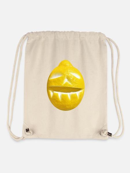 Zitrone lustig Sommer Limonade Tiki Gesicht frech - Stanley/Stella recycelter Gym Bag - Naturweiß