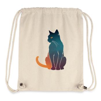 Harmonious cat in color gradient - Stanley/Stella Recycled Gym Bag - natural - Front