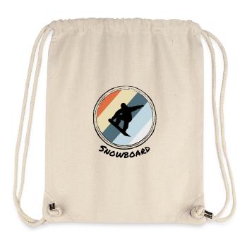 Snowboard - Stanley/Stella recycelter Gym Bag - Naturweiß - Vorne