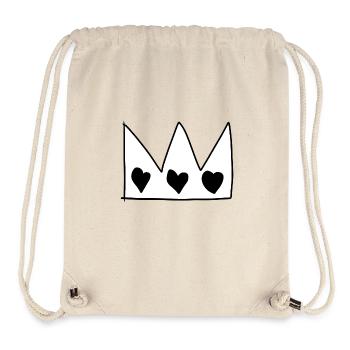 krone symbol könig herzen liebe - Stanley/Stella recycelter Gym Bag - Naturweiß - Vorne