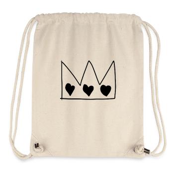 krone symbol könig herzen herz - Stanley/Stella recycelter Gym Bag - Naturweiß - Vorne