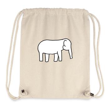 elefant tier symbol - Stanley/Stella recycelter Gym Bag - Naturweiß - Vorne