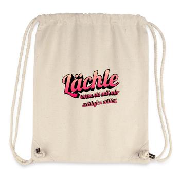Lächel-Scherz: Mit mir schlafen willst - Stanley/Stella recycelter Gym Bag - Naturweiß - Vorne