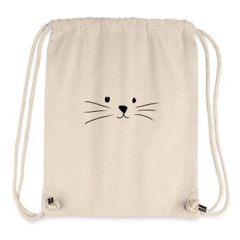 Katze Tier Nase Symbol - Stanley/Stella recycelter Gym Bag - Naturweiß - Vorne