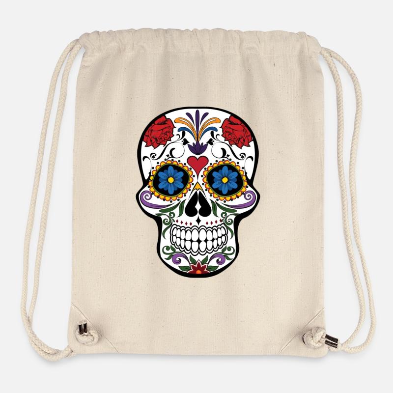 Skull - Stanley/Stella recycelter Gym Bag - Naturweiß
