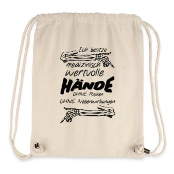 Medizinisch wertvolle Hände Geschenk Medizin - Stanley/Stella recycelter Gym Bag - Naturweiß - Vorne