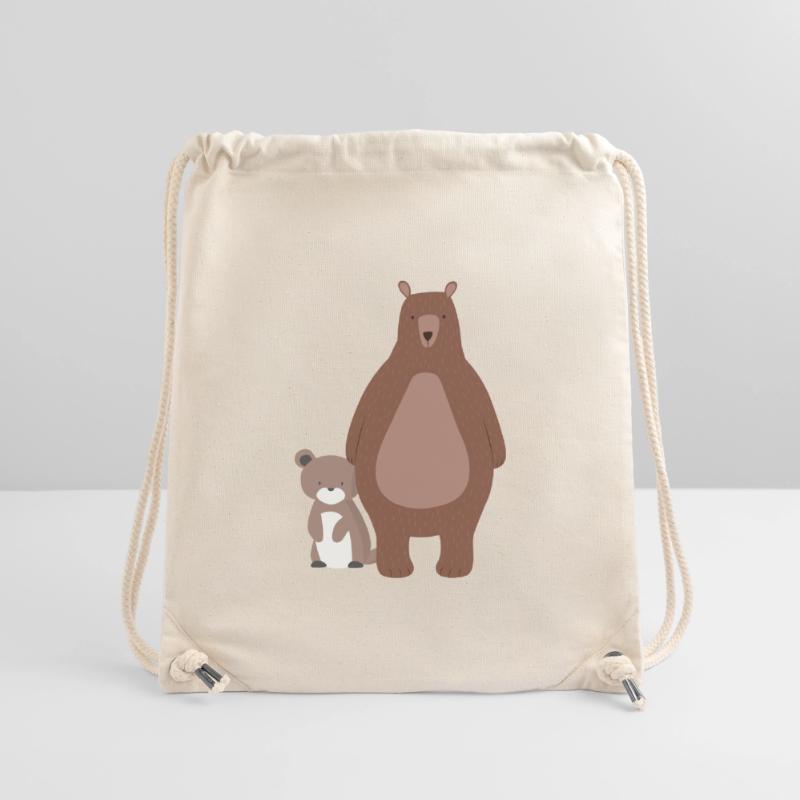 Mama Bär oder Papa Bär mit Babybär Bärchen Stanley/Stella recycelter Gym Bag