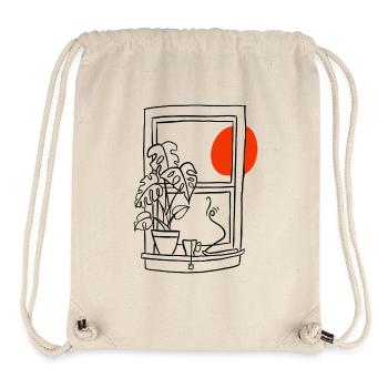 Fenster und Tee - Stanley/Stella recycelter Gym Bag - Naturweiß - Vorne