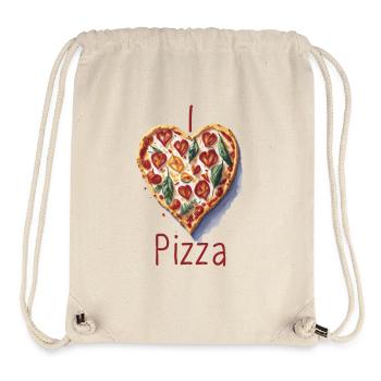 Ich liebe Pizza - Stanley/Stella recycelter Gym Bag - Naturweiß - Vorne