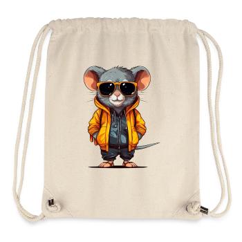 Urbanes Nagetier: Straßentaugliche Maus-Vibes - Stanley/Stella recycelter Gym Bag - Naturweiß - Vorne